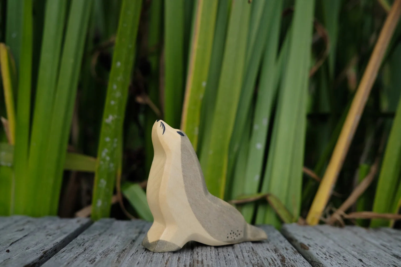 Holzwald Holzfigur Seehund
