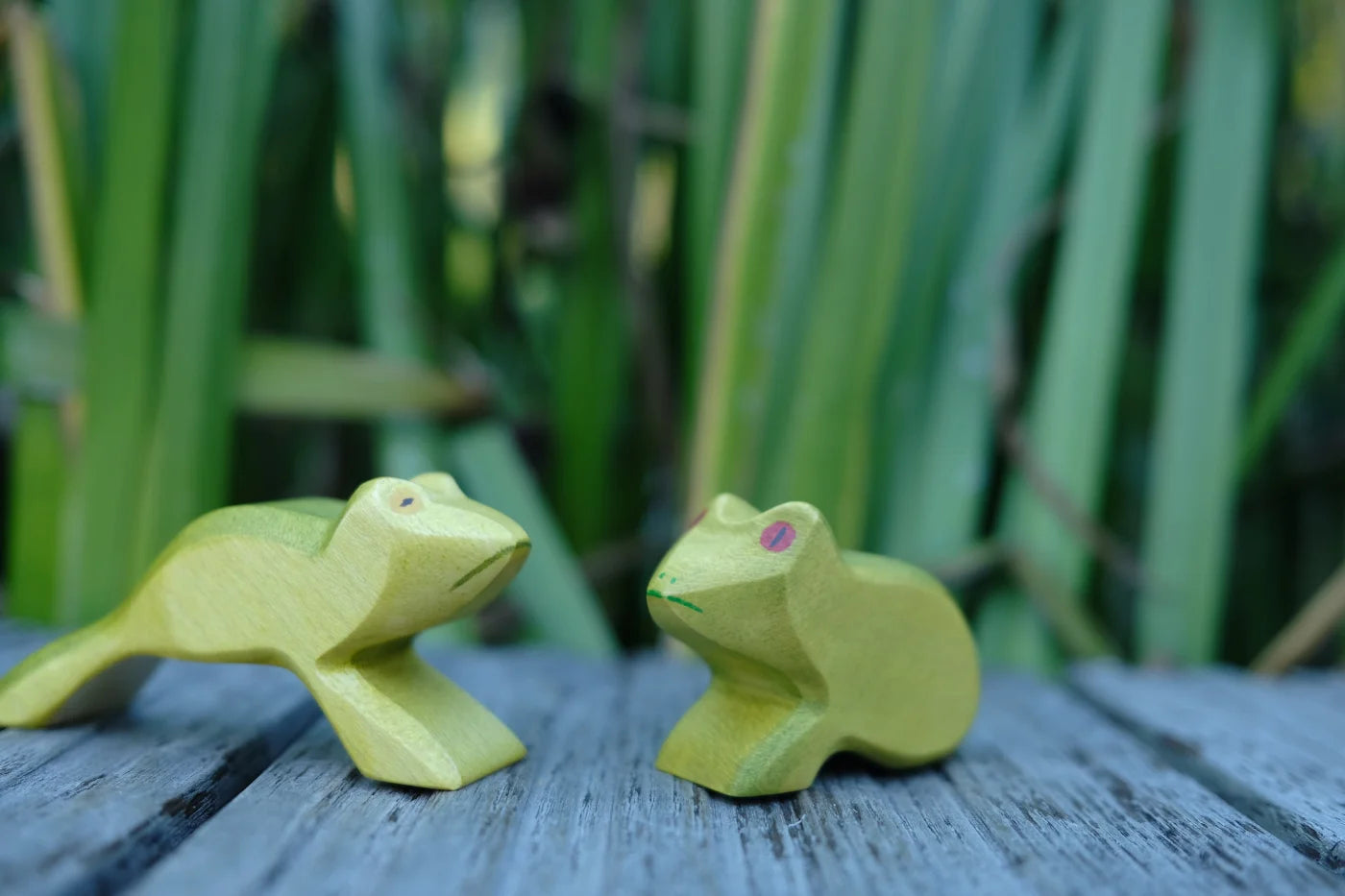 Holzwald Holzfigur Frosch