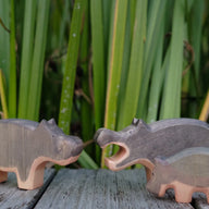 Holzwald Holzfigur Nilpferd