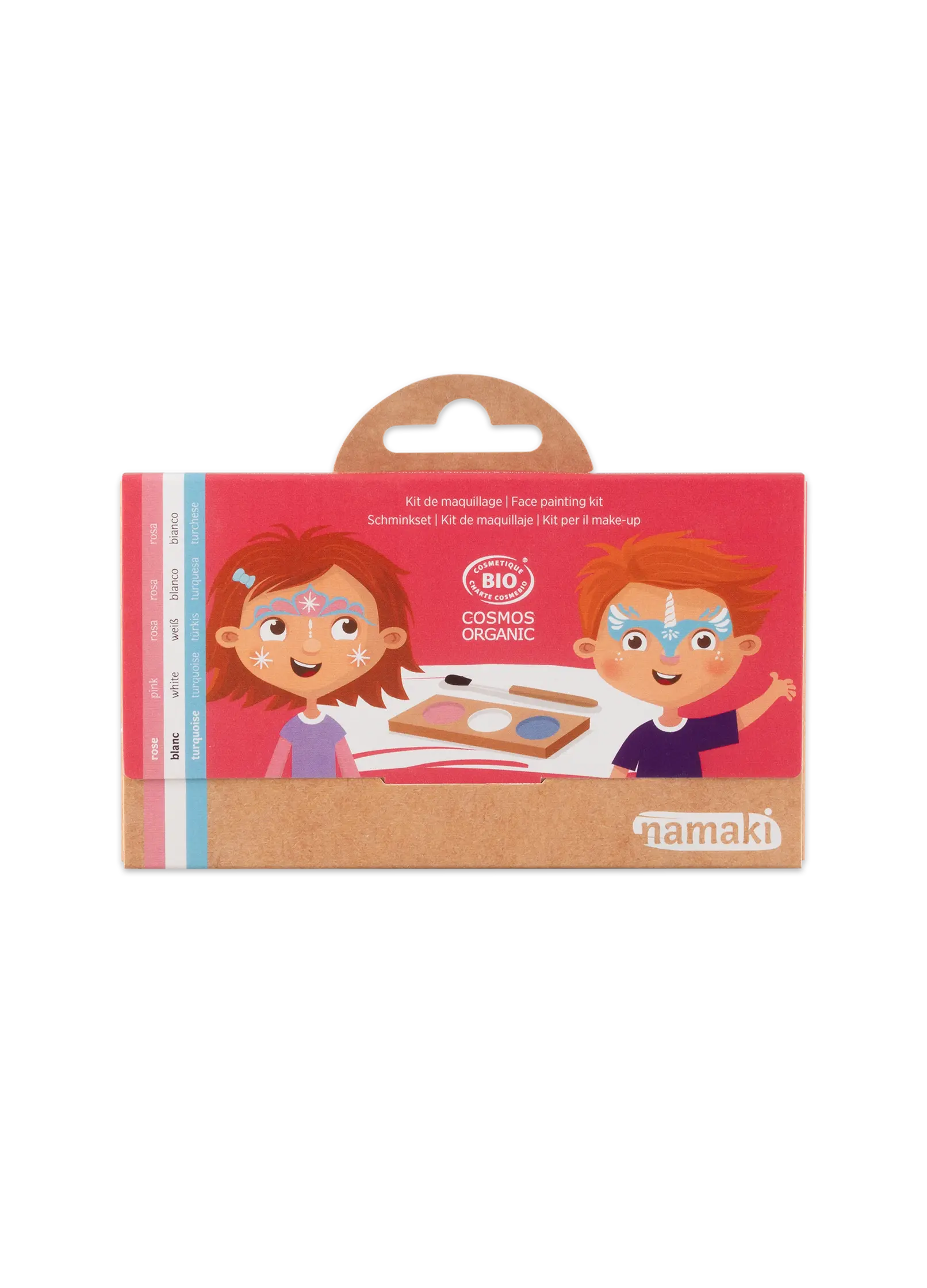Schminkpalette für Kinder - 3 Farben, Prinzessin & Einhorn