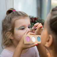 Schminkpalette für Kinder - 3 Farben, Prinzessin & Einhorn