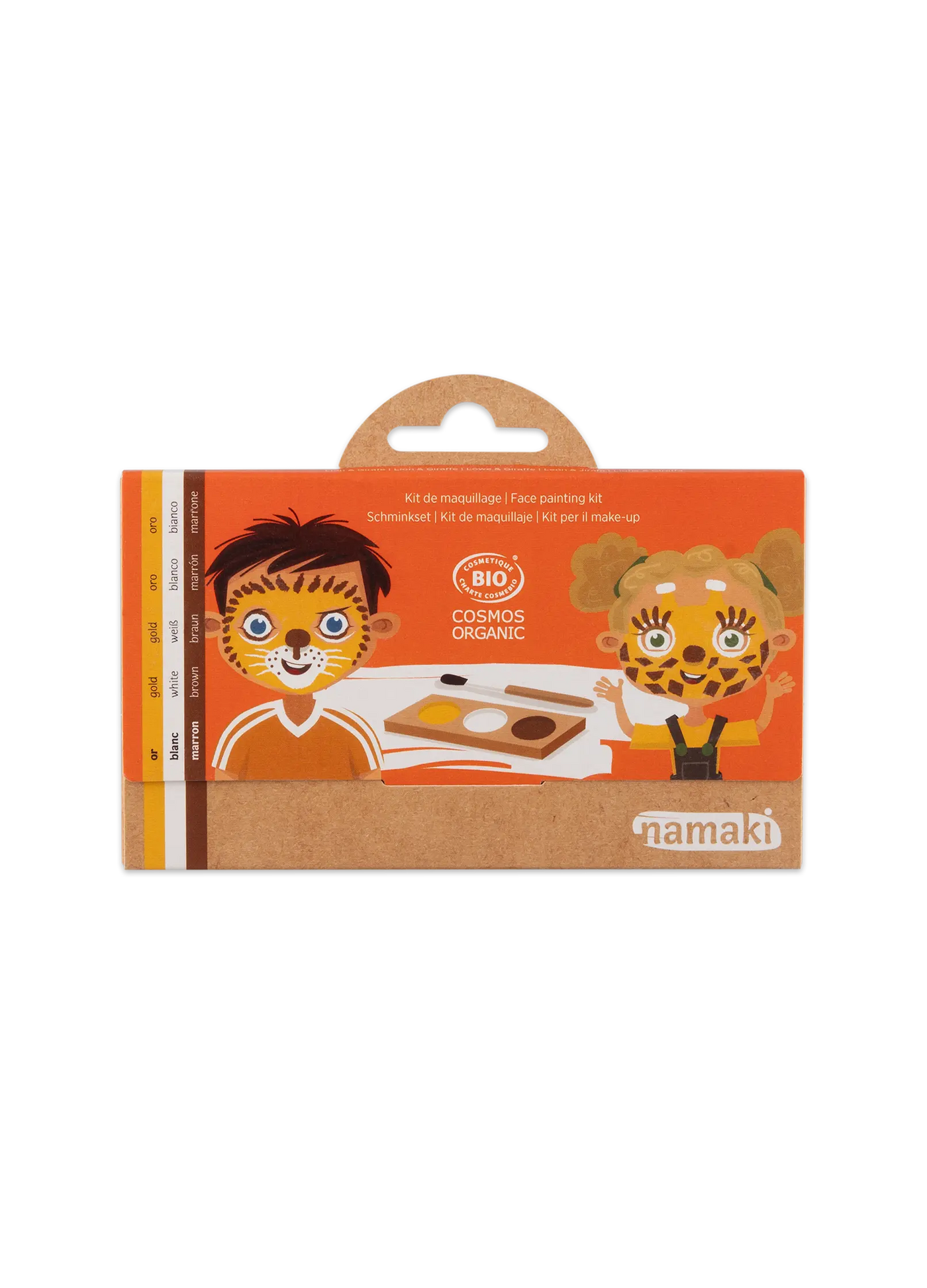 Schminkpalette für Kinder - 3 Farben, Löwe & Giraffe