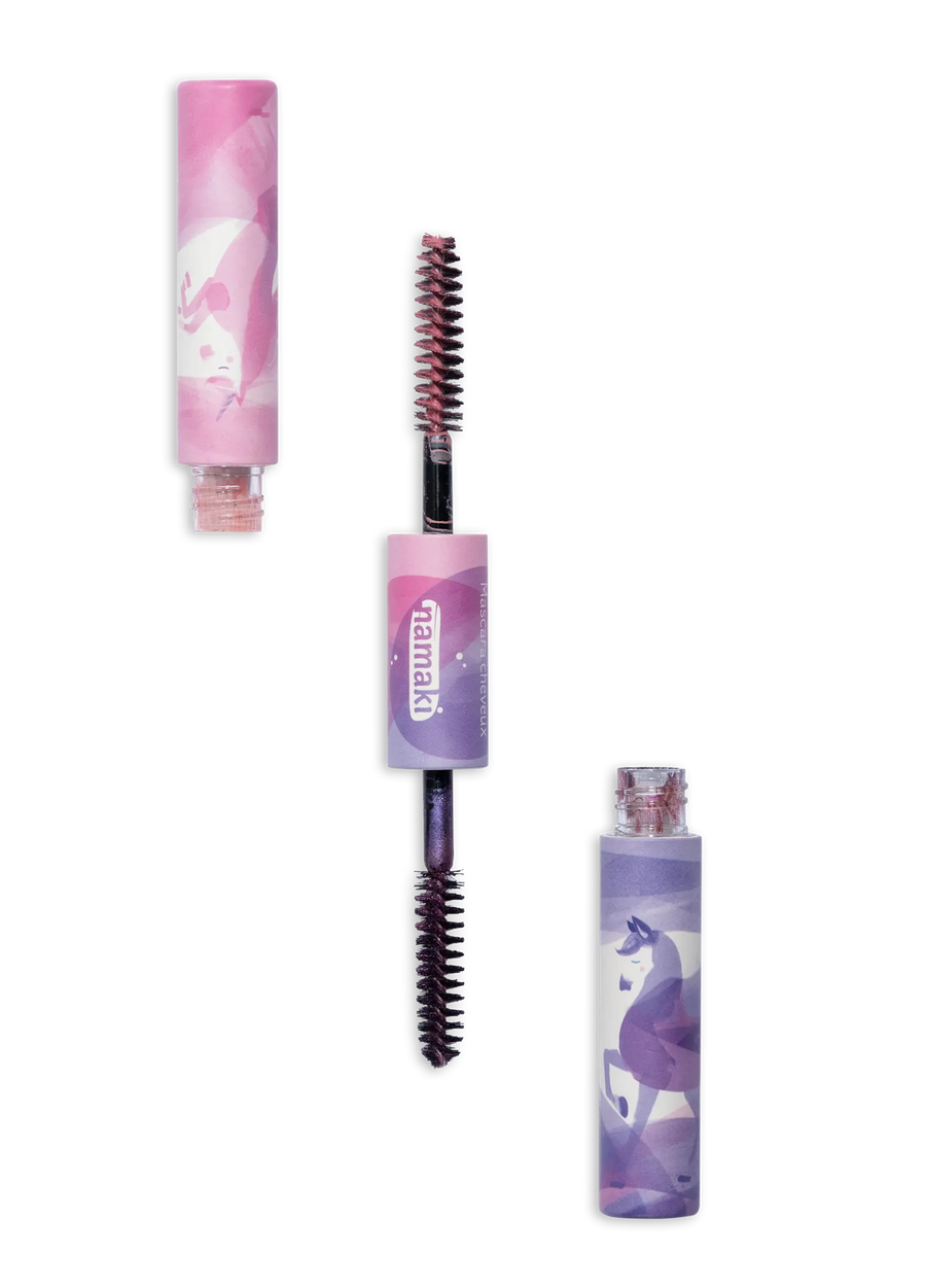 Haarmascara Doppel-Applikator - Rosa & Violett