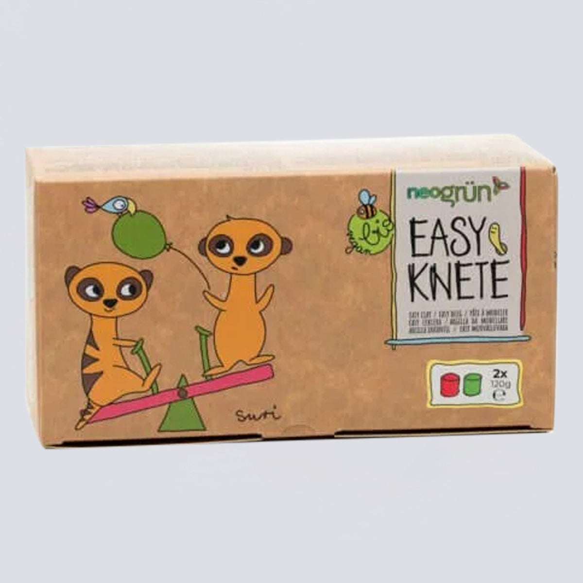 Easy-Knete 2er Set "Suri" rot/grün