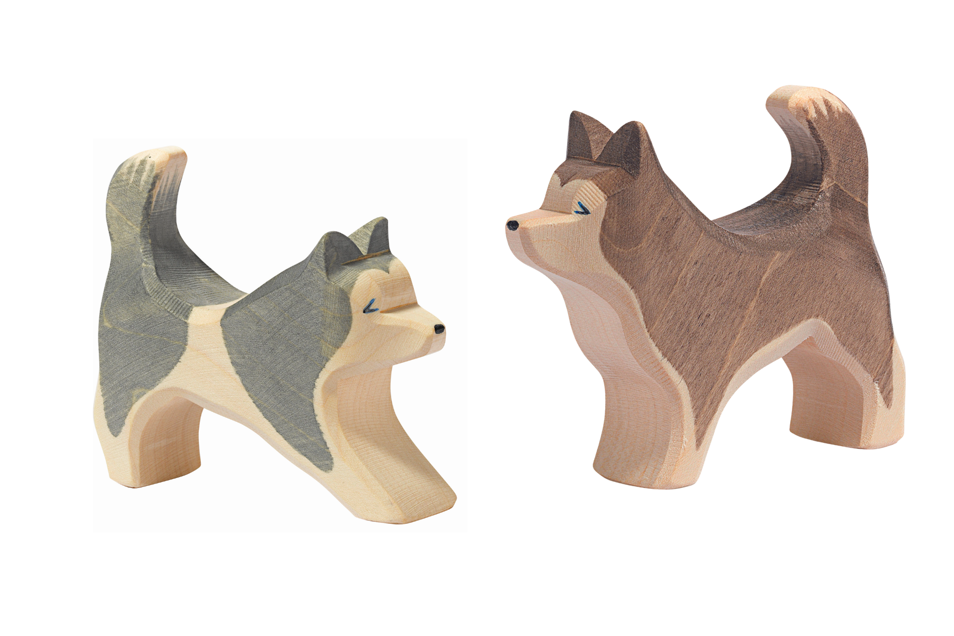 Ostheimer Holzfigur Schlittenhund stehend