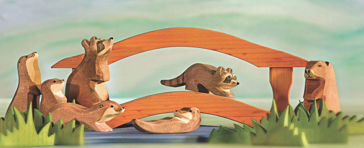 Ostheimer Holzfigur Seeotter stehend