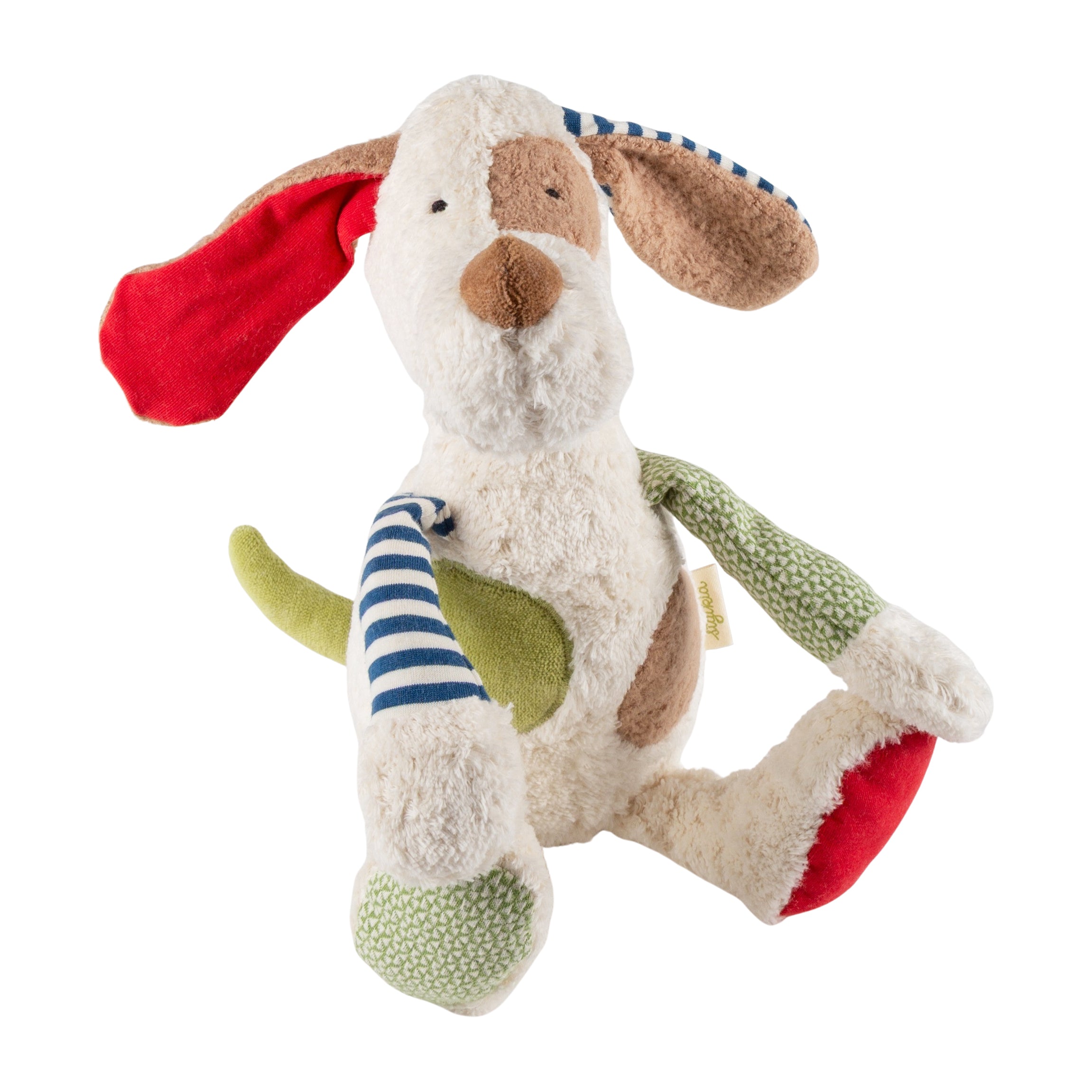 Sigikid Hund Kuscheltier als Ganzes mit weißem Hintergrund