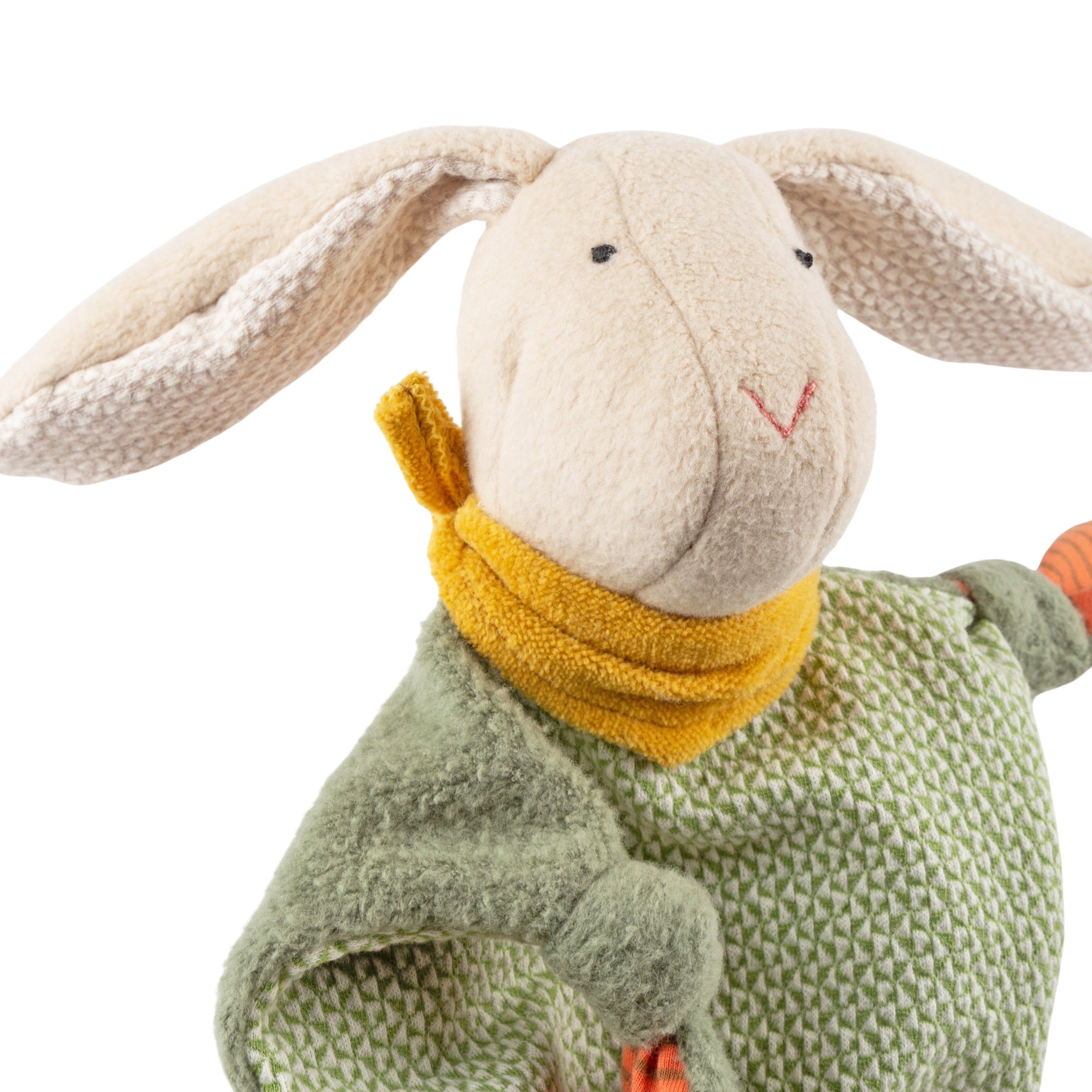 Bio-Schnuffeltuch Hase beige Nahaufnahme Kopf