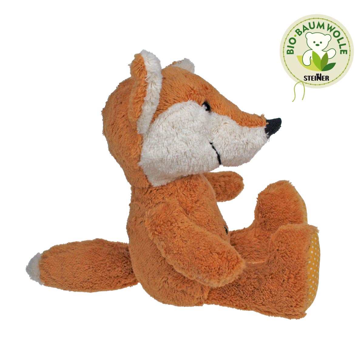 Bio Kuscheltier Fuchs Fabio nach rechts sitzend 