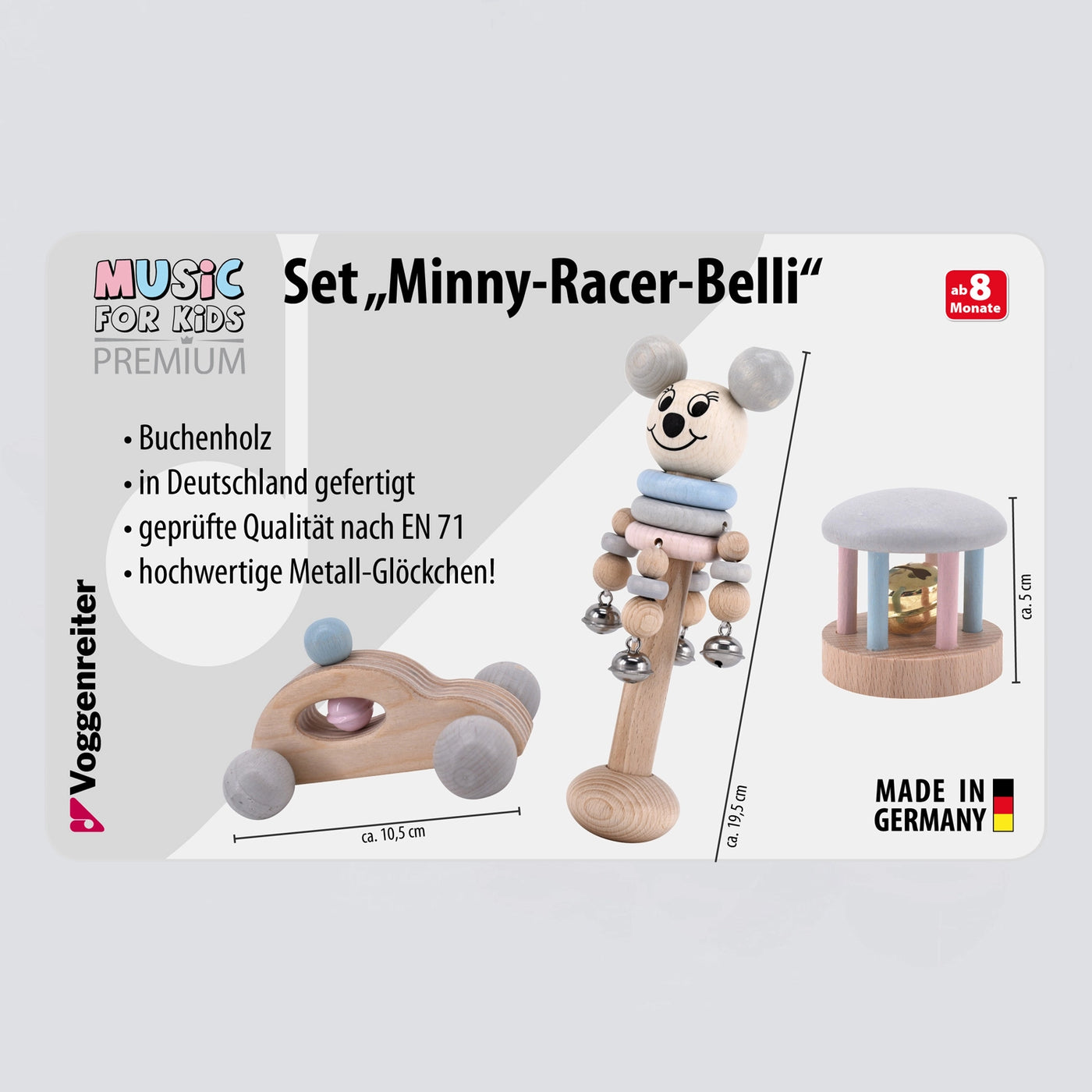 Set "Minny-Racer-Bell"