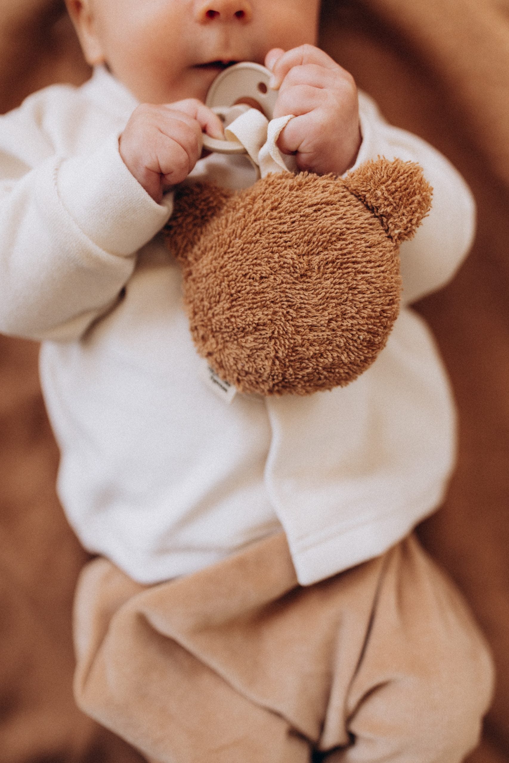 Wooly Organic Schnullerhalter Teddy