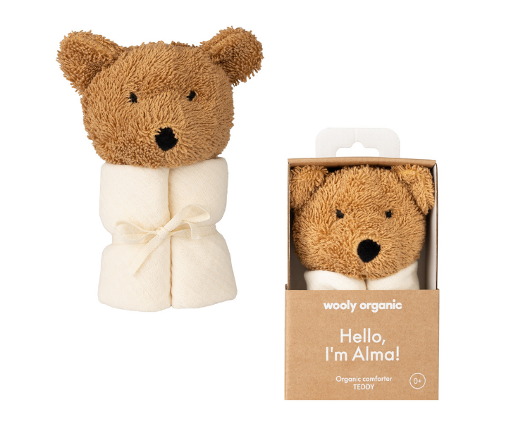 Wooly Organic Teddy Alma mit Schmusetuch