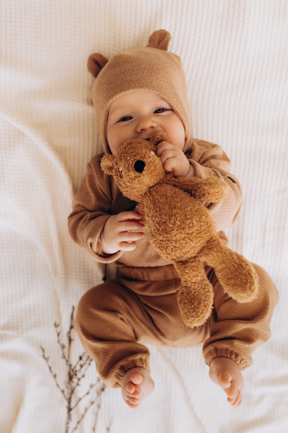 Wooly Organic Teddy Karamellbraun klein