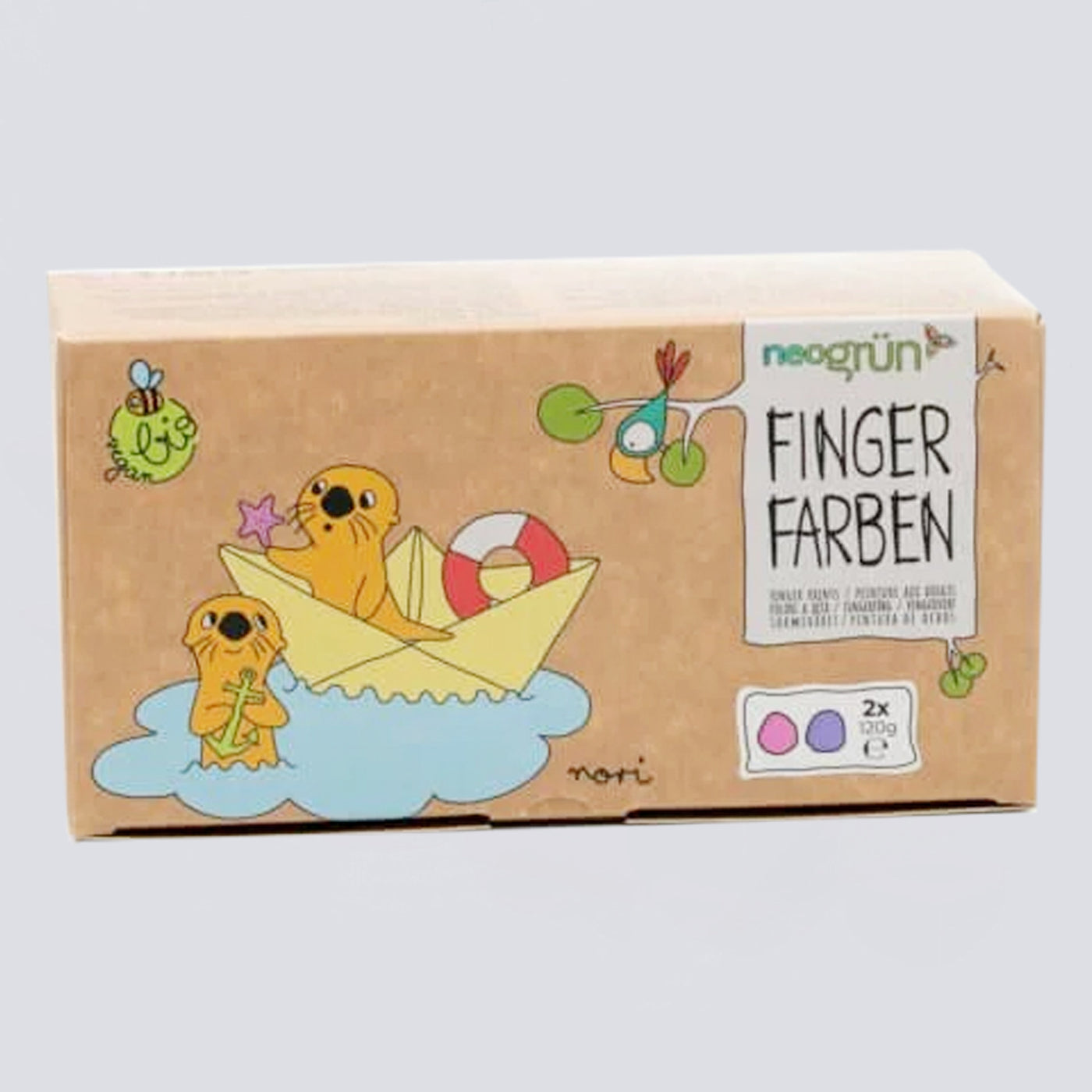 Fingerfarben 2er Set "Nori" pink/violett