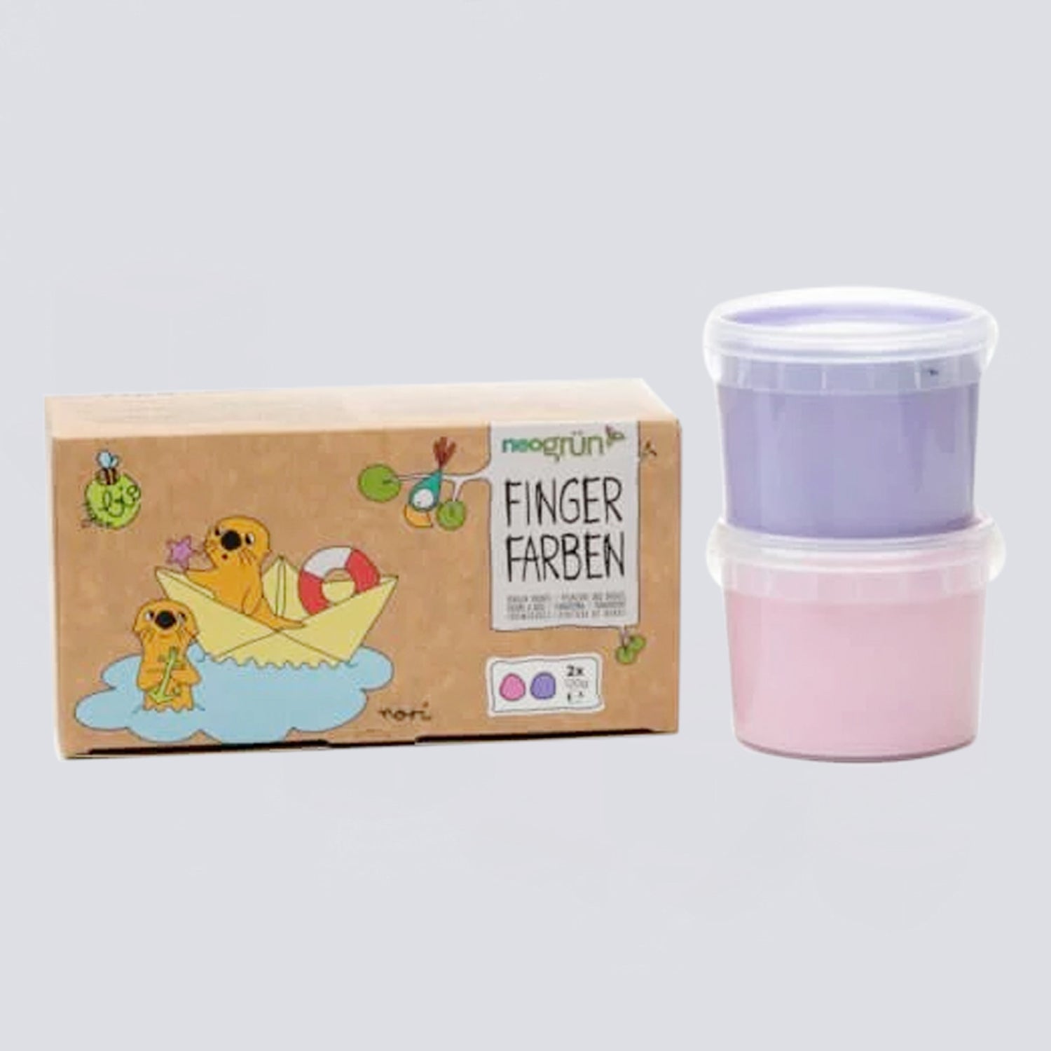 Fingerfarben 2er Set "Nori" pink/violett