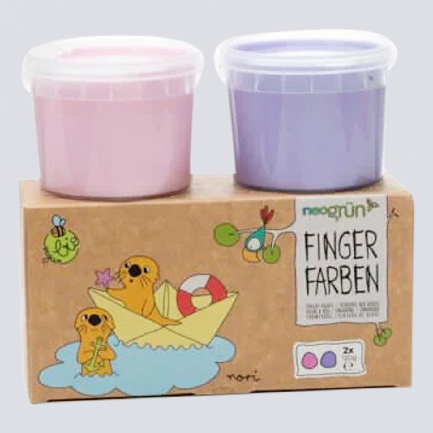 Fingerfarben 2er Set "Nori" pink/violett
