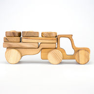 Holztraktor zum Stecken