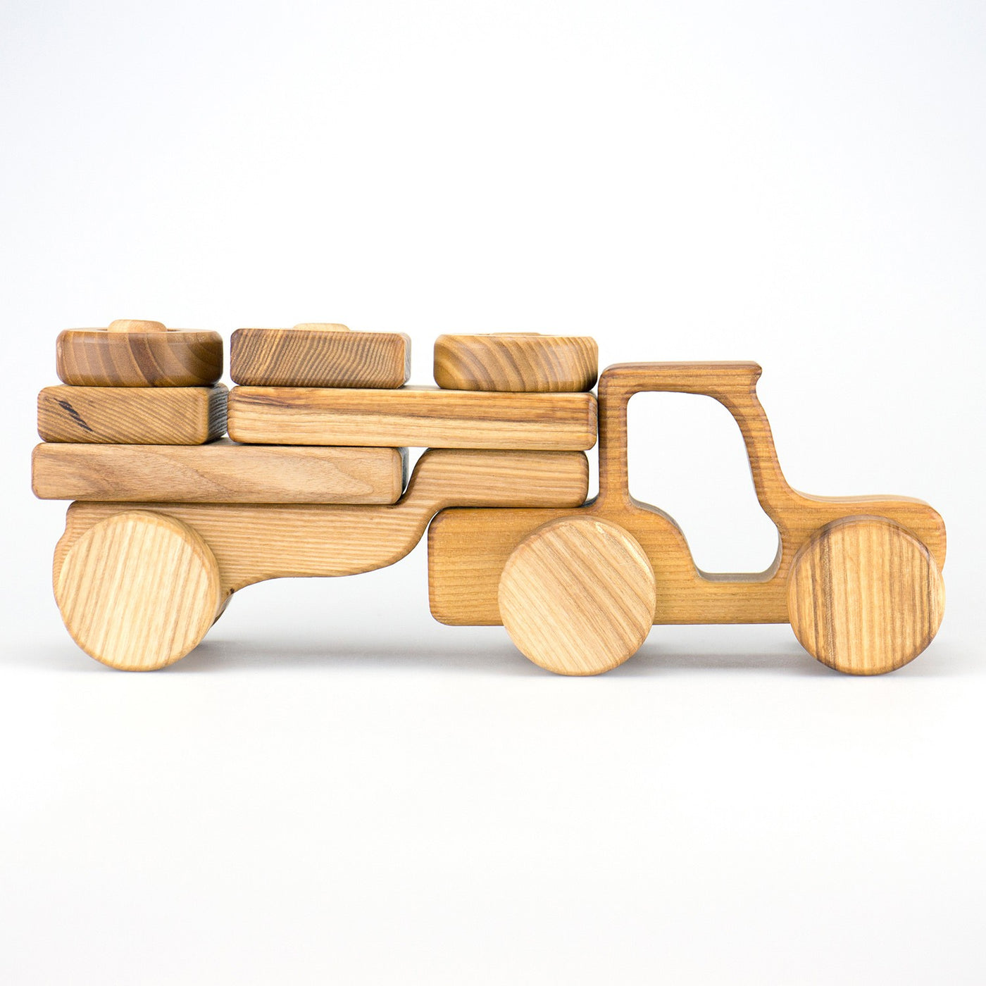 Holztraktor zum Stecken